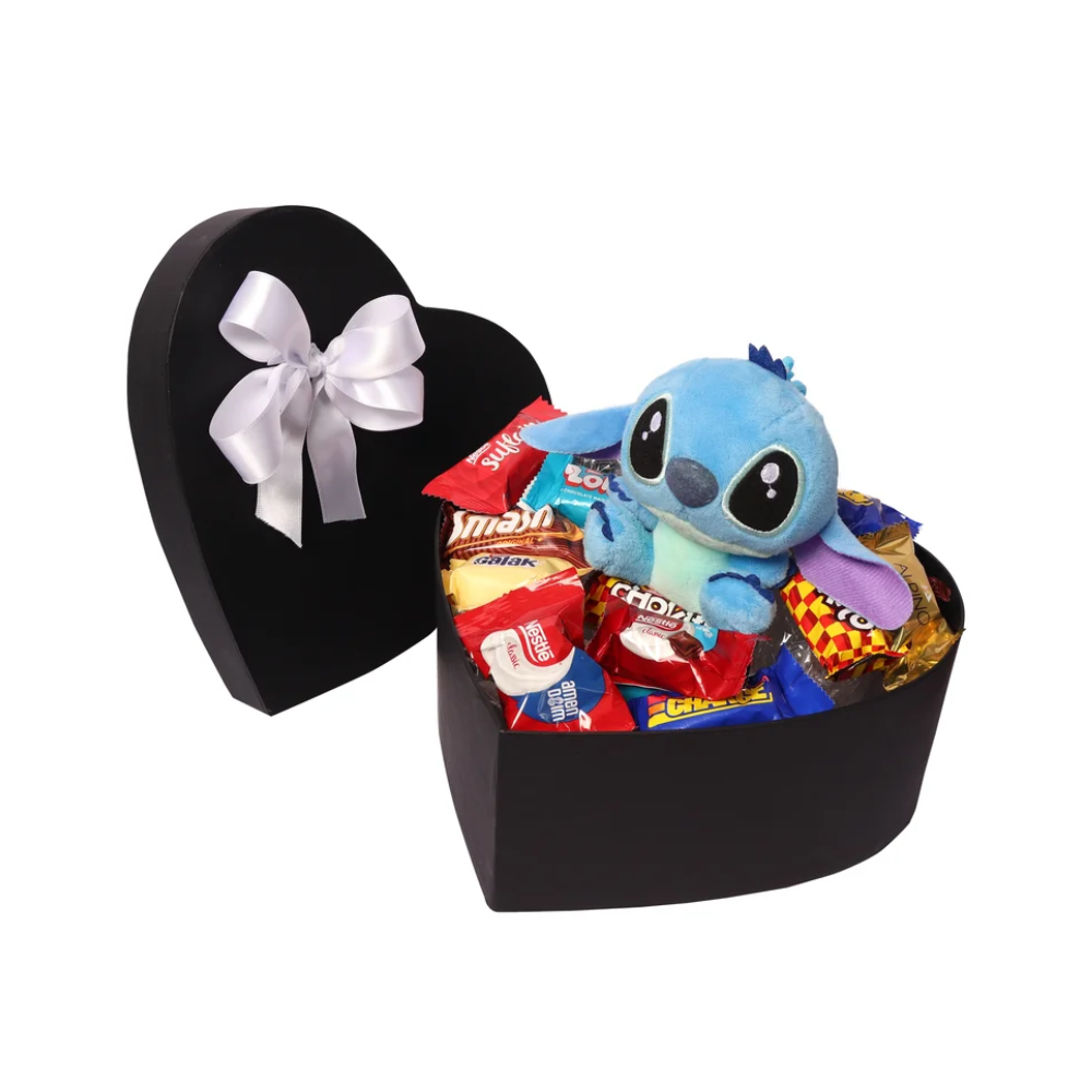 Coração de Bombom e Stitch